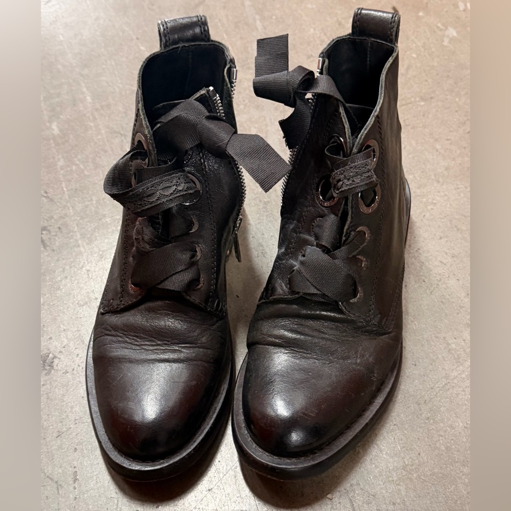 Zadig & Voltaire Black Leather Ankle Boots